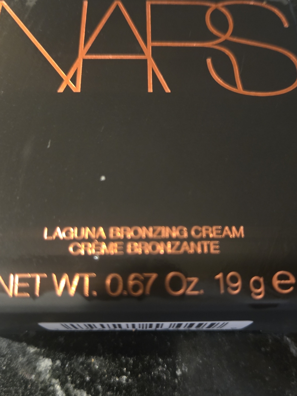 NARS Laguna Bronzing Cream - Black Compact with Copper Lettering Color Laguna 02